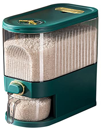 Grande distributore di riso sigillato, contenitore per la conservazione del riso Dispenser di cereali con misurino, contenitori ermetici per cereali per alimenti secchi con puntatore del ,