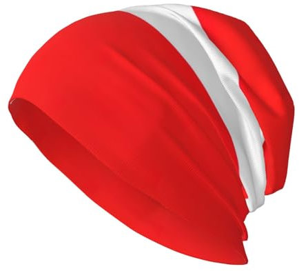 IRSHI Trendige Strickmütze für Herren mit dänischer Flagge, modische Mütze für Erwachsene, Unisex, mit Strickkrempe, gemütlich, wetterbeständig und vielseitig einsetzbar, Schwarz, Schwarz,