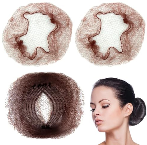 BYXG 30 Pezzi Retina per Capelli,Retine per Capelli Chignon,Chignon Facile per Capelli,Invisibili con Bordo Elastico,Maglia per Balletto,Danza,Infermiera e così Via