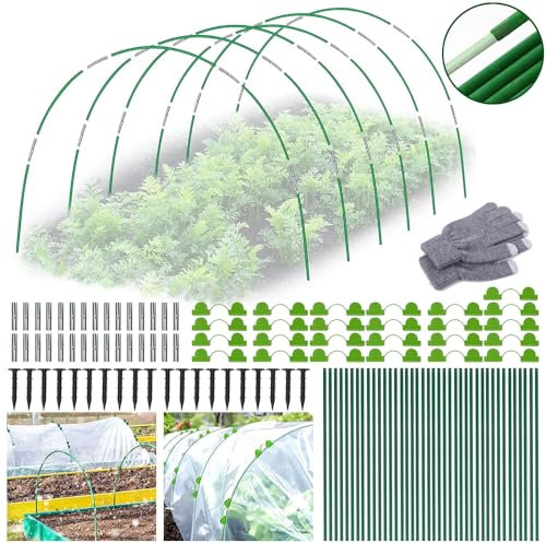 TOPRUNYI Archi per Serra Orto,40 Pezzi Archi per Tunnel Orto,Archetti per Orto,Tunnel per Piante,per la Semina, la Coltivazione di Ortaggi, la Protezione Felle Piante