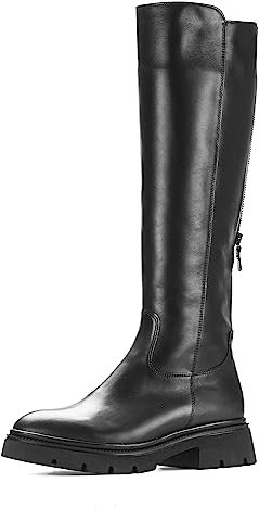 Gabor Damen Klassische Stiefel, Frauen Stiefel,Lammfell,lederstiefel,langschaftstiefel,reißverschluss,Boots,Winterstiefel,schwarz,35.5 EU / 3 UK