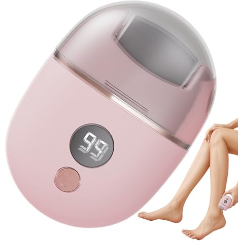 Missmisq Rasoir Électrique de Callosités pour Pieds, Enleveur de Callosités Électrique pour les Pieds, Machine avec 3 Têtes et Batterie pour Peaux Mortes et Talons Fendillés