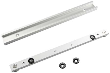 Tidevib Kit di scorrimento professionale in lega di alluminio con binario a T e barra di scorrimento per sega da tavolo, binario a T da 300 mm/400 mm/500 mm con barra per troncatrice da 300 mm/450 mm