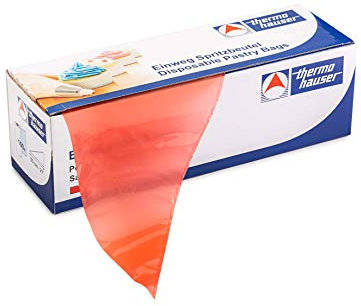 Thermohauser 8300048970 Lot de 100 poches à douille jetables en polyéthylène Rouge 53,5 x 27,5 x 0,0075 cm