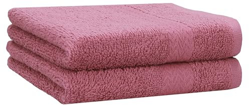 Betz 2-TLG. Handtuch-Set Premium 100% Baumwolle 2 Handtücher 50x100 cm Farbe Beere