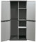 Mongardi: Besenschrank aus PVC und PP, 2 Türen, einfach zu montieren, modulares System, robust, geeignet für Innen- und Außenbereiche, 68 x 40 x 165 cm, Grau und Schwarz