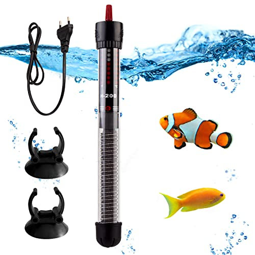 Chauffage d'Aquarium 300W - Thermostat réglable, Mini Chauffe-Aquarium, Réglable Réchauffeur, D'Aquarium Tige Chauffante pour Réservoirs À Poissons Et Aquarium avec 2 Sections De Housse De Protection