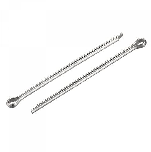 sourcing map Goupilles Fendues, 3mm x 60mm Acier Inox Clip Attache Raccord pour Automobile, Mécanique, Argenté, 15Pcs