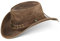 Black Forest Fox Buffalo Bill Herren Damen Western Cowboy Leder Hut Vintage Brown Größe XL