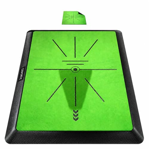 COSPORTIC Golf Hitting Mat, Golf Training Mat for Swing Path Feedback Detection Batting,Extra Replaceable Golf Practice Mat 16x12, Golf Gifts for Men Women for Home Indoor Outdoor