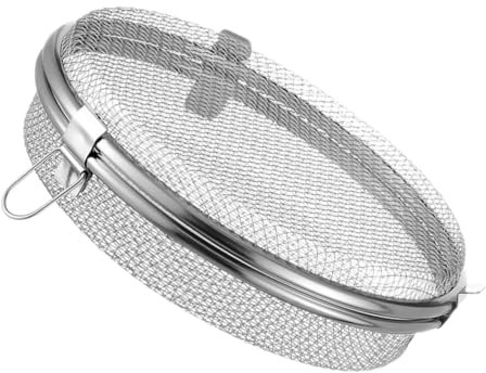 TOGEVAL Cestino in Acciaio Inossidabile, Cesto Portaoggetti per Uso nella Lavastoviglie, per i Piccoli Parti e Utensili, Design Rotondo, con Rete per Accessori Stoccaggio e Scolare l'Acqua