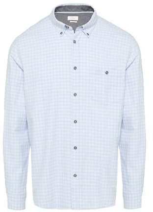 s.Oliver Regular Fit: Kariertes Hemd mit Button-Down-Kragen hellblau L