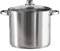 DOMOLETTI | Kochtopf Induktion Stock 9L | Kochtöpfe Edelstahl 24x20 cm Mit Deckel | Topf Induktion mit Glasdeckel für Gas & Elektroherde | Spülmaschinenfest | Hochwertiger für Suppen Pasta Eintöpfe