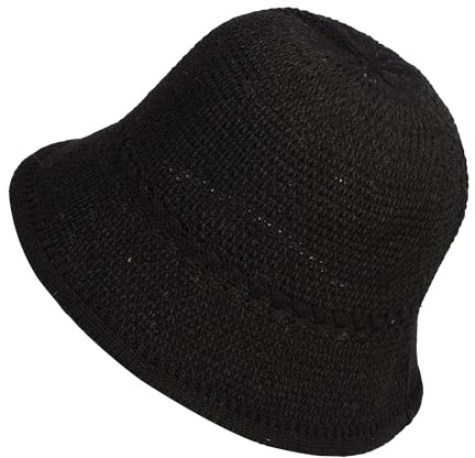 JJDreams Bucket Chapeau Tricoté for Women Men - Crochet, d'été, de Pêche Ajustable pour Femme