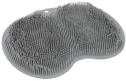 ifundom Nettoyeur de Pieds pour Bain Tapis Exfoliant Gris et Base Antidérapante, Accessoire Bien-Massage Quotidien