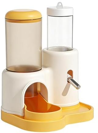 Abbeveratoio Criceti Automatico – Pro | Distributore Di Acqua E Cibo Per Piccoli Animali (13,5x12,2x16,5 Cm) | Con Torretta D'Acqua Automatica Per Criceto Riccio Furetto Coniglietto Hardware