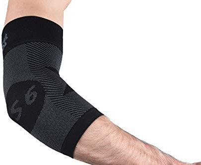 Orthosleeve ES6 Gomitiera a compressione graduata per epicondilite - Taglia L, Nero