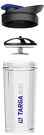 Rockitz Premium Protein Shaker 500ml - erstklassige Mischfunktion plus Infusion Sieb - für super cremige Fitness Eiweiß Shakes, Proteinshake Becher,Transparent | Blau