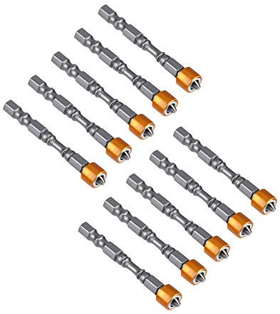 PH2 Plasterboard Screw Bit Set - 10 Pcs Magnetic Hex Shank Drywall Screwdriver Bits for Gypsum Board Screws (65mm)