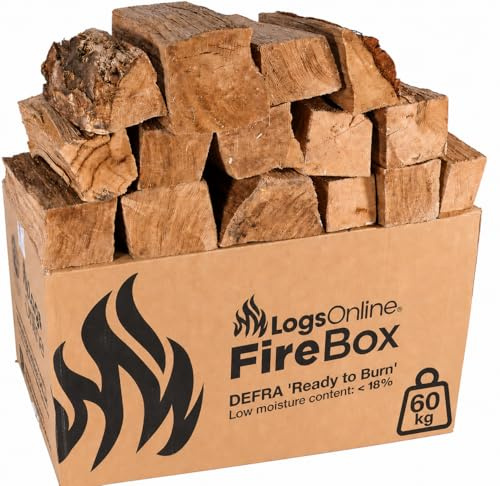 Kiln Dried Logs Fire Wood – 60kg – Under 20% Moisture – Hardwood Logs For Wood Burner, Pizza Oven, Fire Pits, Chiminea, Fireplace and Firewood Logs