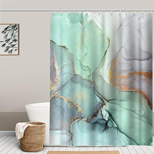 Minicoco Shower Curtain Waterproof and Mould Mildew Resistant with 6 Hooks,100% Polyester Door Curtain Window Curtain Suit for Bathroom, School Dormitory, Fitting Room, Sundry Room,180 x 180 cm