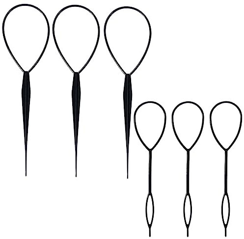 WeddHuis 6 Stück loop tool, Haar Schwanz Twister, Haargeflecht Werkzeug, Französisch Haar Twister, Schnell Spiral Flechten DIY Haar Styling Aid Werkzeug für Frauen, Mädchen