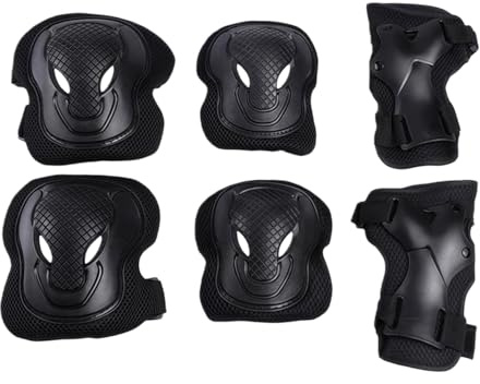 Bamboopack Adult Knee Pads Elbow Pads Wrist Guards Protector 6 in 1 Protective Gear Set for Scooter Skateboarding Cycling Skateboard Riding Roller Ice Roller and other Outdoor Extreme Sports
