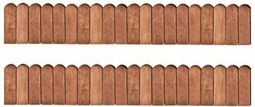 Borde de Jardín, Borde de Césped Borde de Césped Cerca de Césped Rodillos de Borde 2 unids 120 cm Madera de pino impregnado