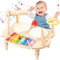UCAMP Schlagzeug 10-in-1 Musikinstrumente für Kinder Ab 1-3 Jahre Mit Xylophon, Holzspielzeug, Musical Percussion Instrument Tisch - Geschenk für Jungen Und Mädchen
