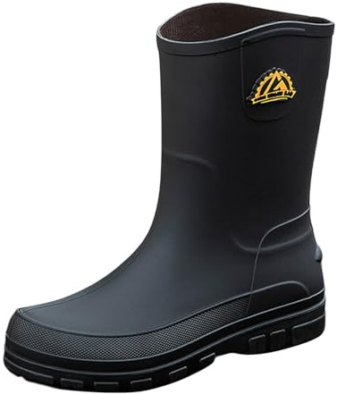 Sunnyuk Botas de Seguridad Para Hombre, Adulto al Aire Libre Botas de Agua, Muy Cómodas y Antideslizante Calzado Impermeable