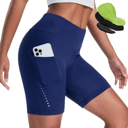 Nepest 4D Gel Padded Bike Shorts for Women Cycling Biker Dark Blue, S