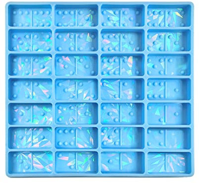 Dominos - Molde de silicona con diseño de juego de luces y sombras, colgante de fundición de resina adecuado para adornos