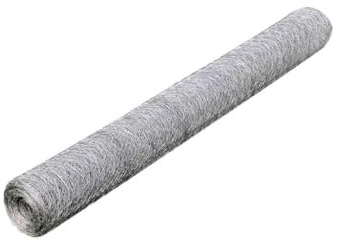QJBSAVVA Malla de alambre de acero galvanizado, 25 m x 0,75 m, malla hexagonal para gallinero, alambre para aviarios para animales pequeños y protección de plantas, ancho de malla de 50 mm, color
