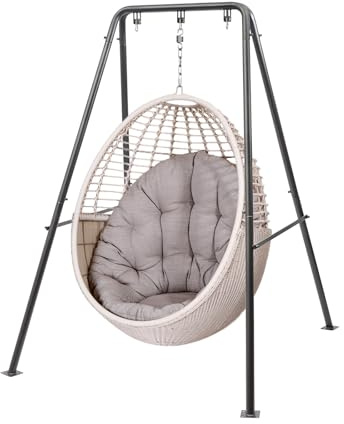 HOMEONENIC Fauteuil suspendu de 70 cm (longueur de la tige supérieure), cadre de hamac de 85 cm (longueur des barres transversales), support à bascule pour chambre à coucher, balcon, jardin