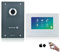 MATHFEL Video Türsprechanlage mit Fingerprint und 2x7'' Monitore - Türklingel mit Kamera, Gegensprechanlage mit Türöffner, WLAN Funktion - Full HD Auflösung