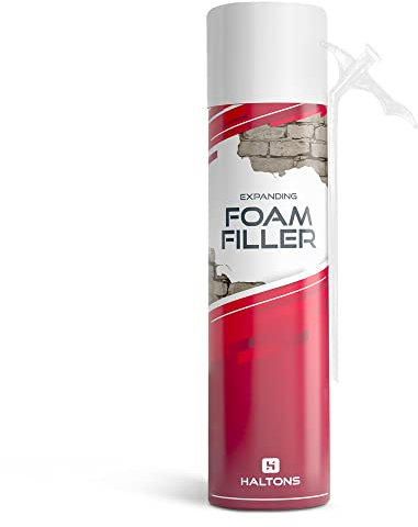 Haltons Expanding Foam Filler 500ml | Ready To Use | No Tools Required | Waterproof Caulk Spray Sealant for Walls, Cracks, Gaps, Holes, Wood, Metal | Strong & Reliable Repair Indoor & Outdoor (1pk)