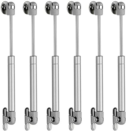 MOCNT 6 Piezas 120N Pistones a Gas Muelle de Gas Resortes de Gas Hidráulico Puertas Bisagra Armario Amortiguador Puertas Elevación Neumática Muebles Cocina Plata 120KG