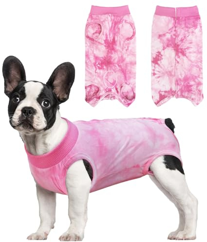 Dog Surgery Recovery Suit, Tie Dye Pet Surgical Suit for Female Dogs, Cone E-Collar Alternatives After Spay Abdominal Wounds Protector, Neuter Dog Onesie for Small Medium Large Dogs, X-Large