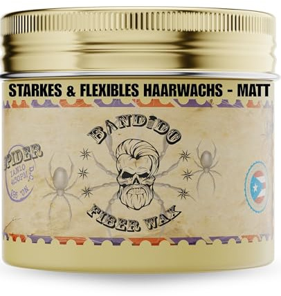 BANDIDO Fiber Wax – Haarwachs Herren mit Matt-Effekt, Cera für Männer 125ml, Leichter Halt, Volumen & Natürliche Textur, Maskuliner Duft – Für Alle Haartypen, Flexibles Styling