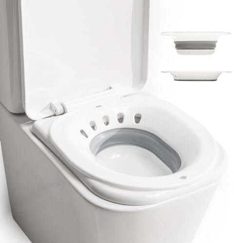 InnovaGoods® Toilette portable, bidet pliable, capacité 1,5L. Ergonomique, vidange facile. Idéal pour les personnes âgées ou à mobilité réduite.