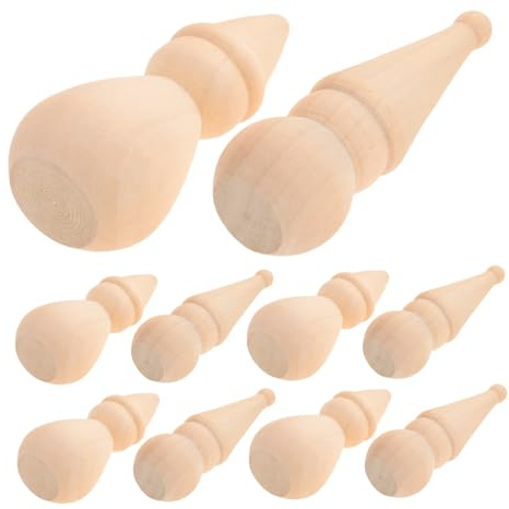 HIAKDOFT 20pcs Wooden Snowman Puppets Unfinished Peg Dolls for DIY Crafts Christmas Snowman Figurines Paintable Decoration Toys Boys and Girls Painting Art Projects