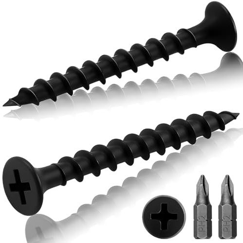 220 stycken snabbbyggande skruvar 4,2 x 50 mm gipsskruvar grov gänga och korsfördjupning fosfaterade (svart)