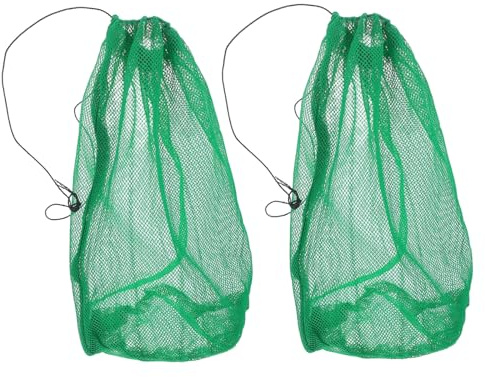 YARNOW Bolsa de Pesca Cordón, Nailon, 2 Piezas, Verde, Fácil de Limpiar, Evita Peces Escapen, para Pesca y Buceo