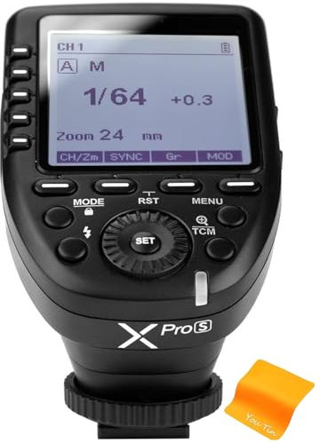 Godox Xpro-S Cámara Disparador de Flashpara Sony Wireless Remote 2.4GHz 1/8000s HSS TTL-Convert-Manual Diseño de Pantalla Grande Funciones Personalizables