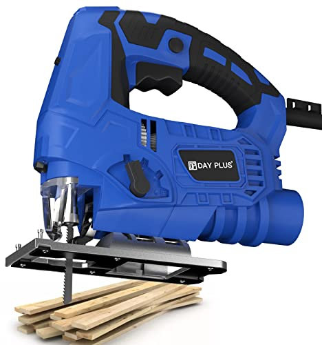 800W 230V Electric Jigsaw, 6 Speeds, Laser Guide, LED Light, Electric Saw to Cut Wood Wood Cutter Jigsaw, Quick Tool Free Blade Change, 100mm Wood Cutting, 10mm Steel Cutting, 30mm Plastic Cutting
