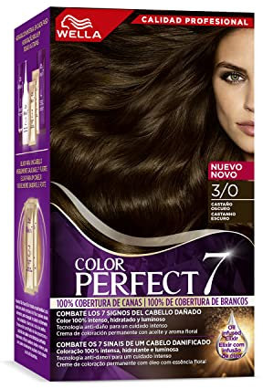 Wella Color Perfect - Tinte de Coloración Permanente para un Cabello Hidratado y Luminoso - Tono Marrón Oscuro