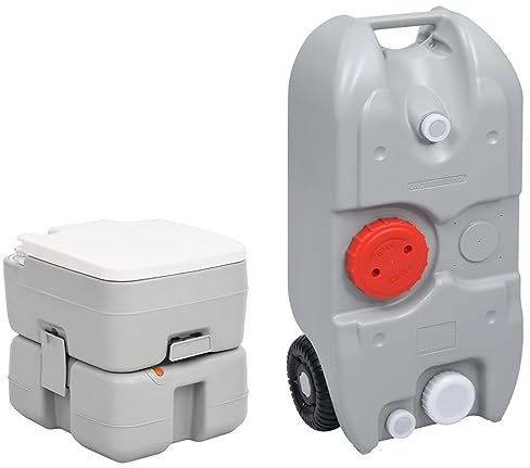 JUNZAI Tragbare Camping-Toilette mit Wasserbehälter Campingtoilette, Campingklo, Mobile Toilette, Auto Toilette - 3186653