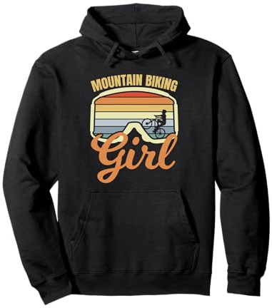 Donna che pratica MTB Amante della mountain bike Felpa con Cappuccio