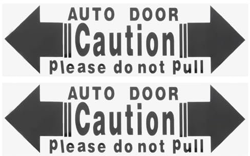 JECOMPRIS Autocollants D'ouverture De Porte De Voiture 2 Pièces Veuillez Ne Pas Tirer Les Autocollants D'avertissement Panneau De Sécurité D'avertissement Ouvert Automatiques