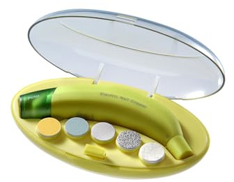 bc babycare Baby Nail Trimmer Electric, Gentle Electric Nail File for Newborn Infant Toddler or Adults with Light, Baby Nail Clipper & Cutter with 5 Grinding Head Replacement Pads - Green Banana
